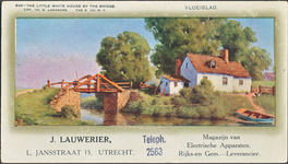 711622 Vloeiblad van J. Lauwerier, Magazijn van Electrische Apparaten, L. Jansstraat 15 te Utrecht, met een afbeelding ...